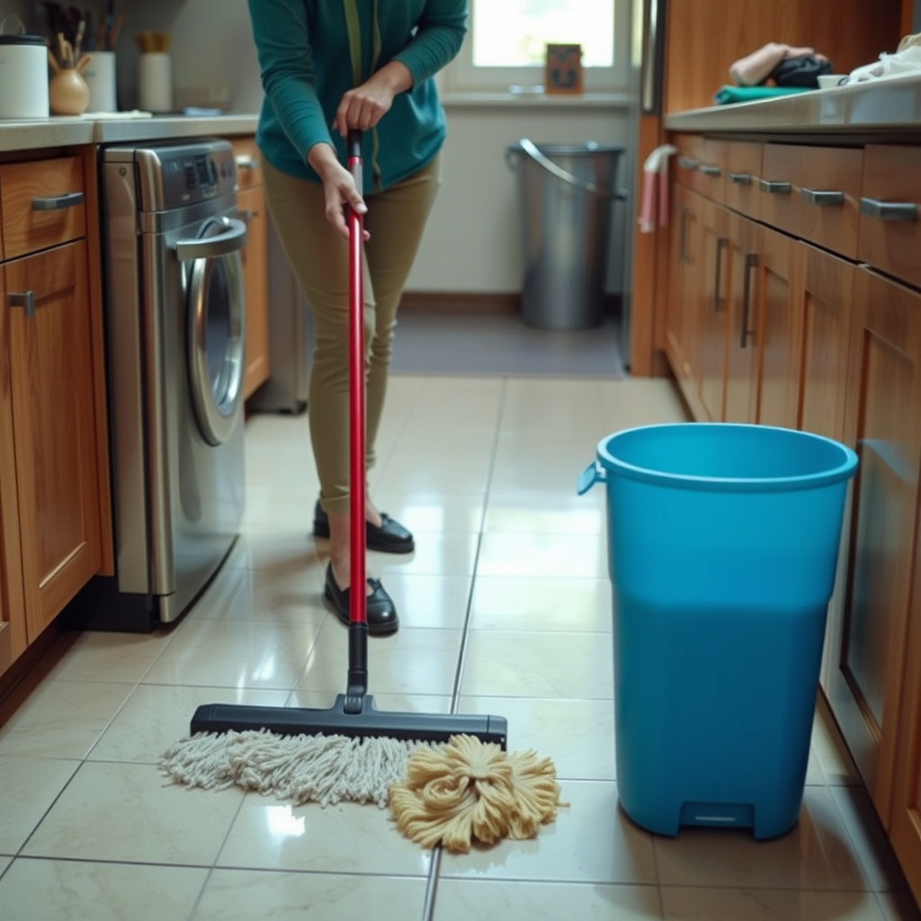 How to Clean Kitchen Efficiently: Step-by-Step Guide for a Sparkling Space 11 Floor and Trash Area Care