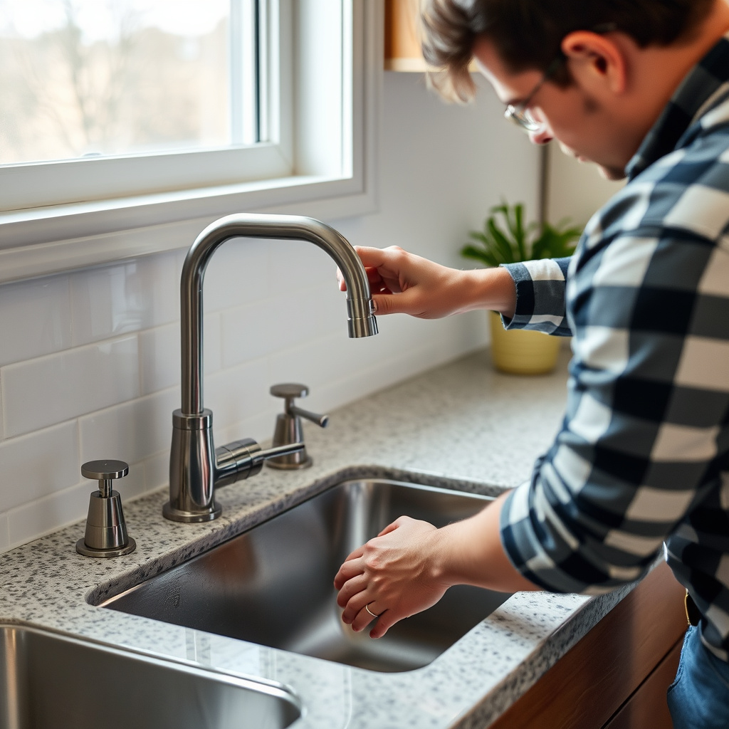 Installing the New Kitchen Faucet