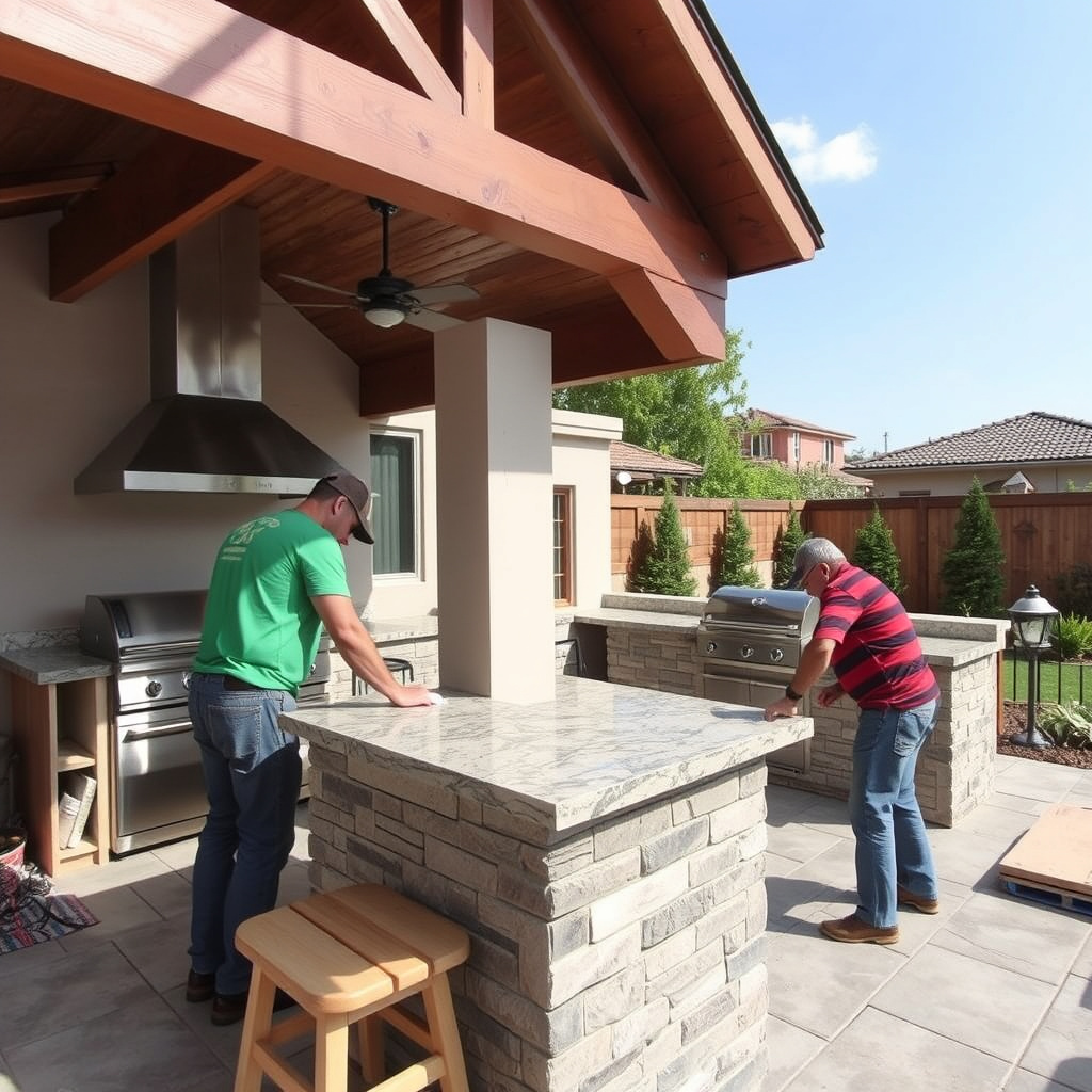 How to Build an Outdoor Kitchen: A Step-by-Step Guide for Your Backyard 11 Constructing and Installing Your Outdoor Kitchen