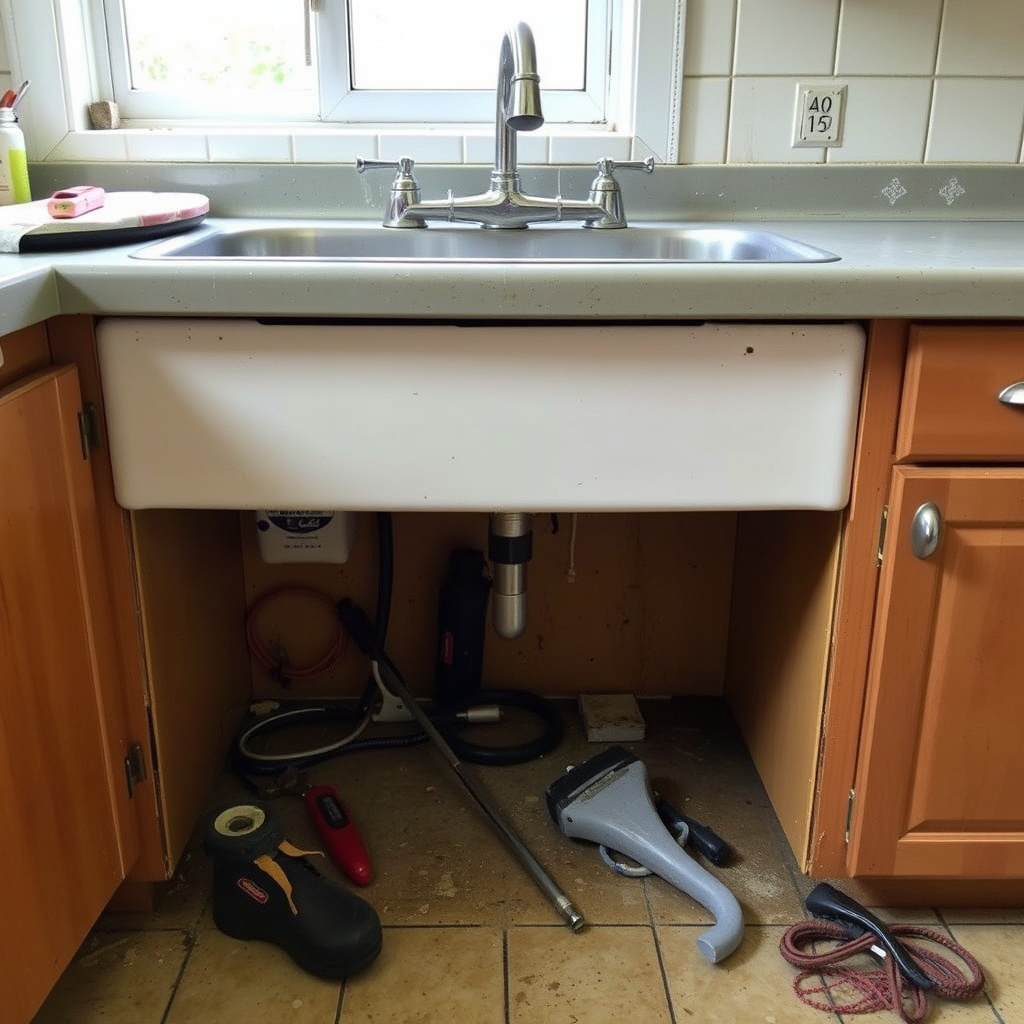 Removing the Old Kitchen Sink