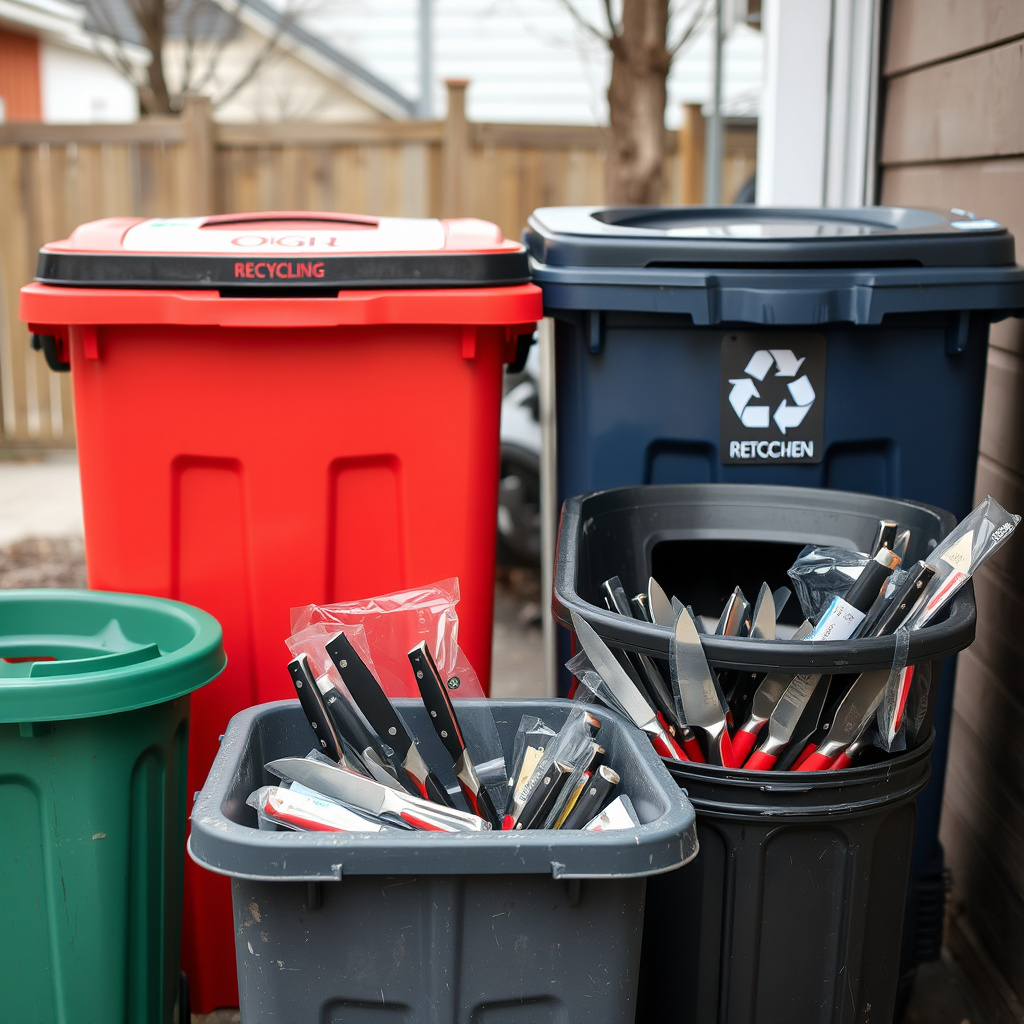 Disposing of Kitchen Knives Through Trash and Recycling