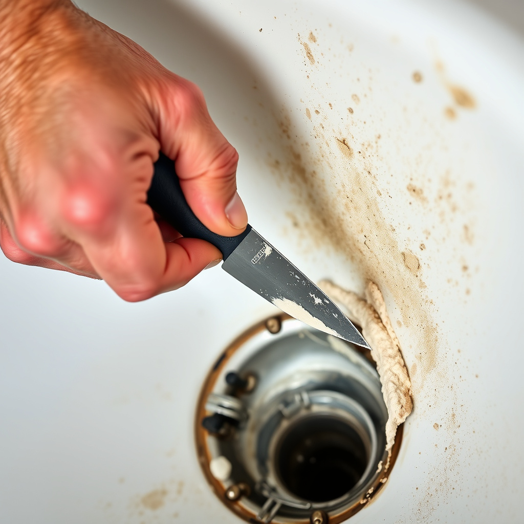 Removing Old Seals and Cleaning the Drain Area