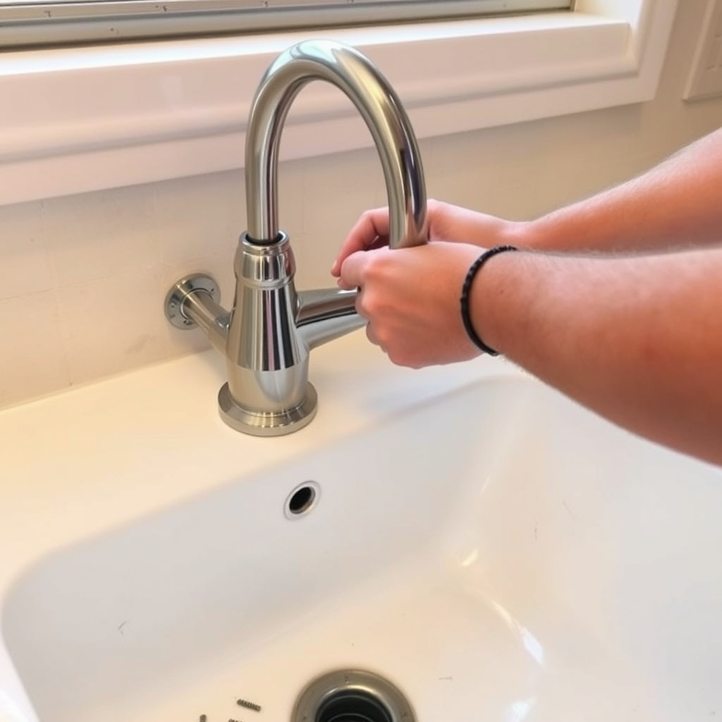 Installing the New Kitchen Faucet