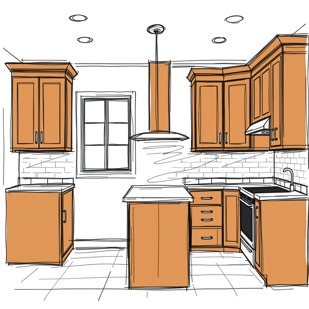 How to Draw a Kitchen: A Step-by-Step Guide for Beginners 5 Drawing Cabinets and Countertops