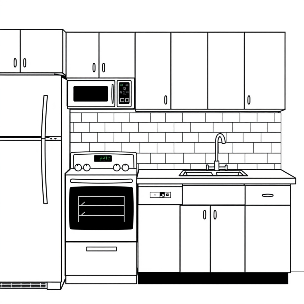 How to Draw a Kitchen: A Step-by-Step Guide for Beginners 8 Incorporating Appliances and Fixtures