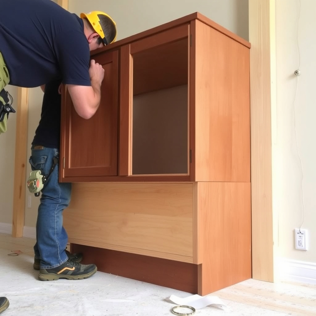 How to Install Kitchen Base Cabinets: A Step-by-Step Guide 5 Installing the First Kitchen Base Cabinet