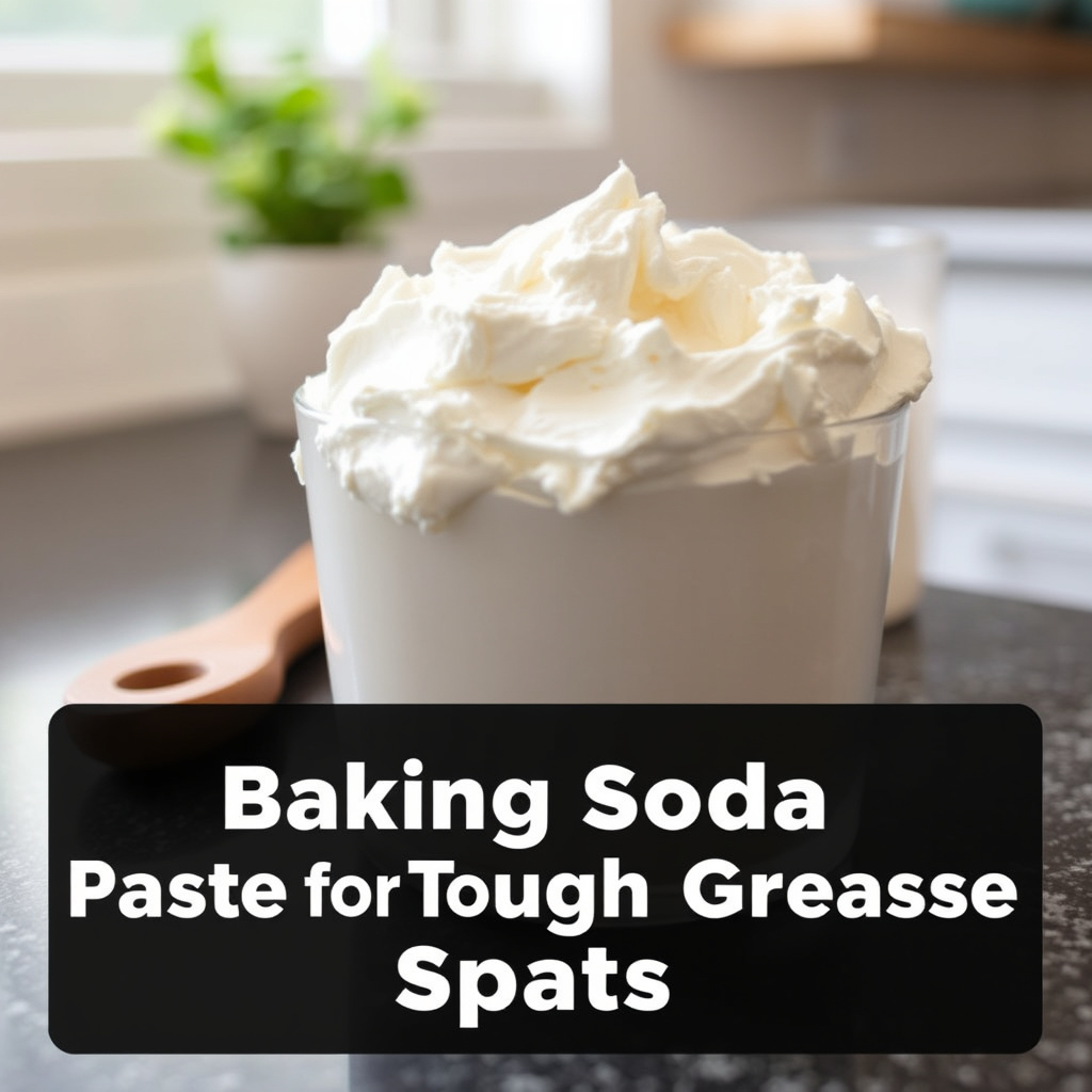 Baking Soda Paste for Tough Grease Spots