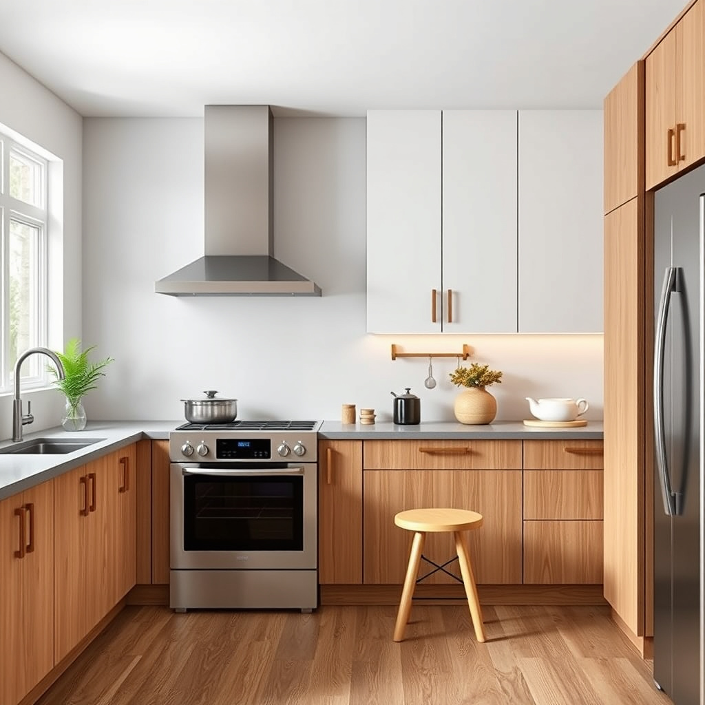 Can I paint oak cabinets myself for a modern look?