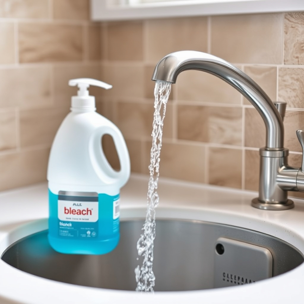 Can I use bleach to unclog a kitchen sink?