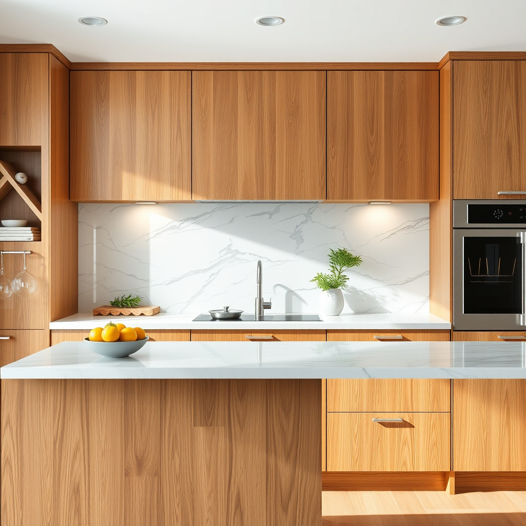 Countertops and Backsplashes That Complement Oak