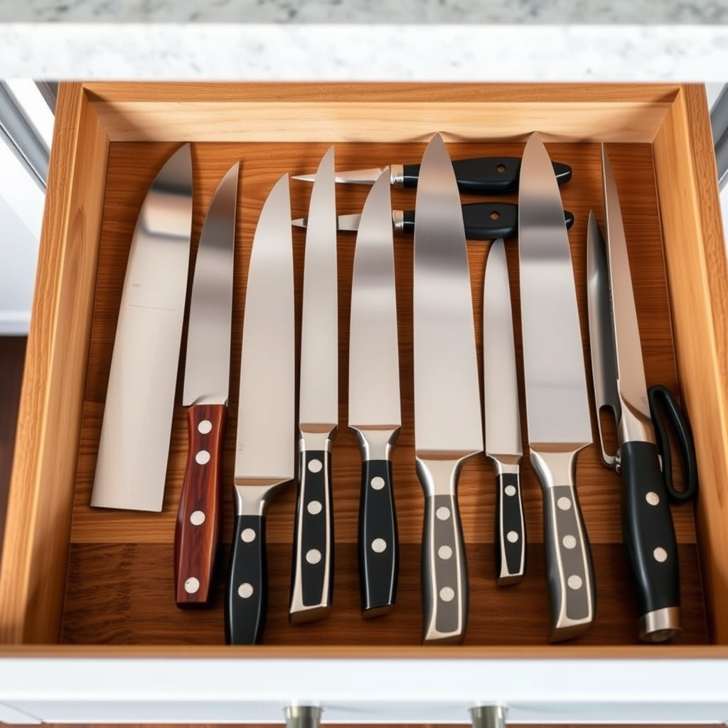 Drawer Inserts for Knives and Sharp Tools
