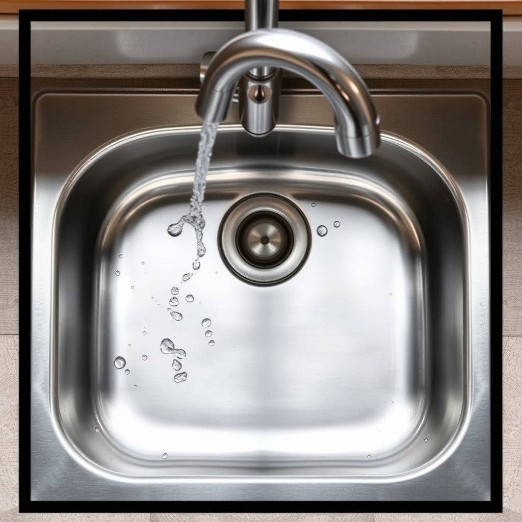 How can I prevent water spots on stainless steel sinks?