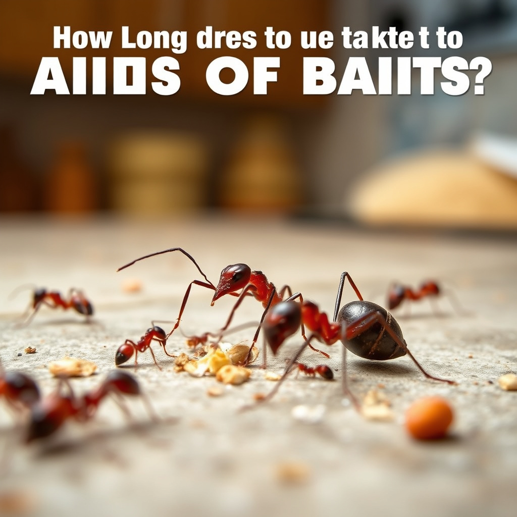 How long does it take to get rid of ants using baits?