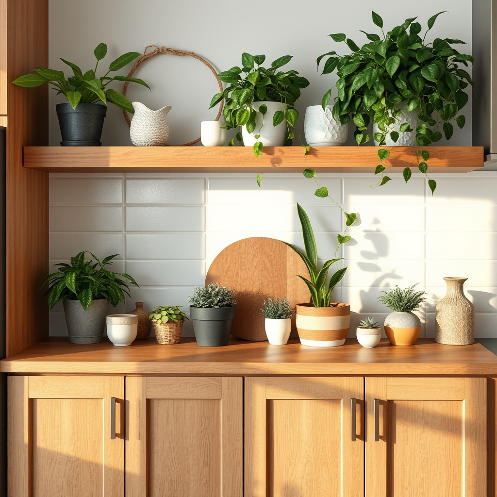 Integrating Natural Decor Alongside Plants