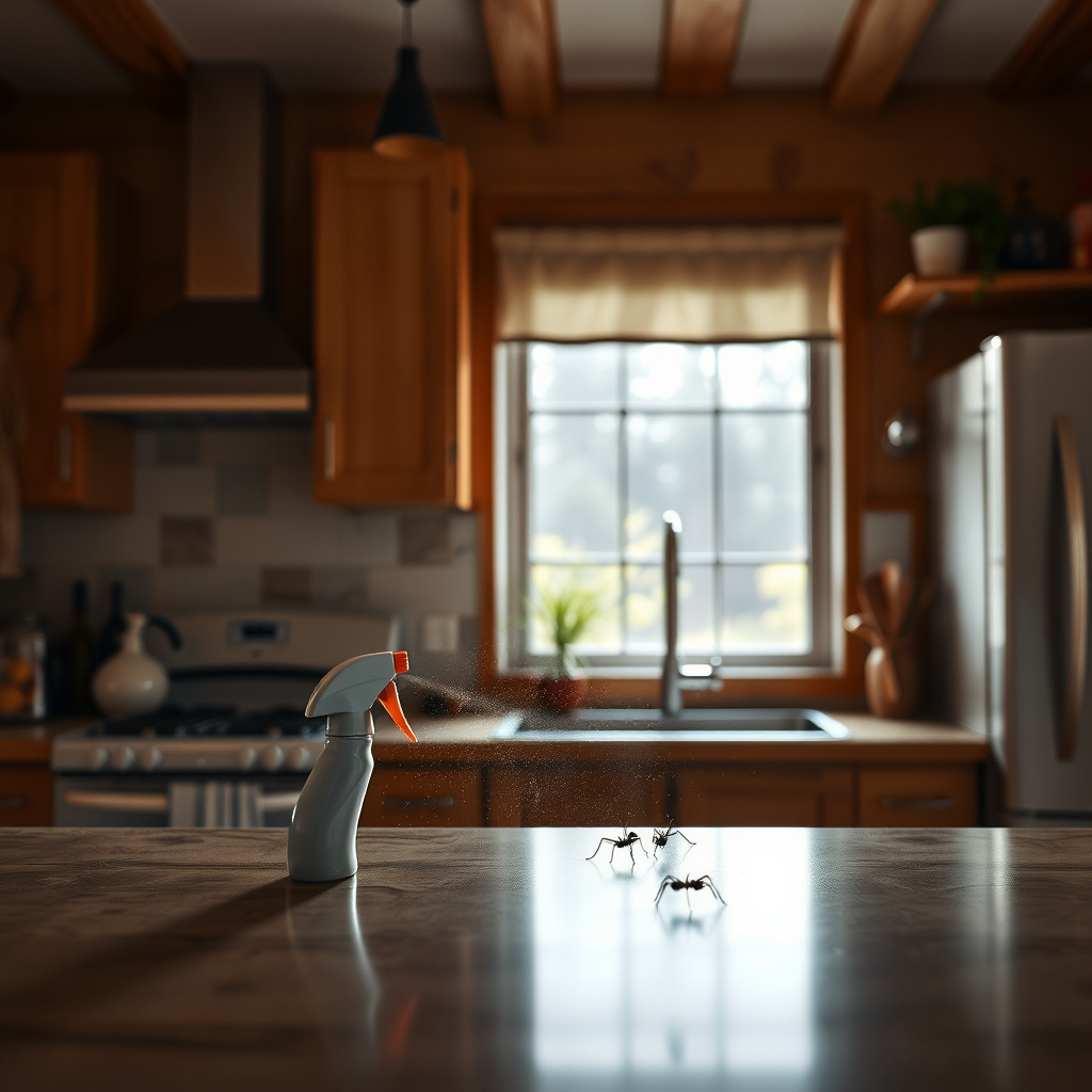 Is it safe to use insecticide sprays in the kitchen?