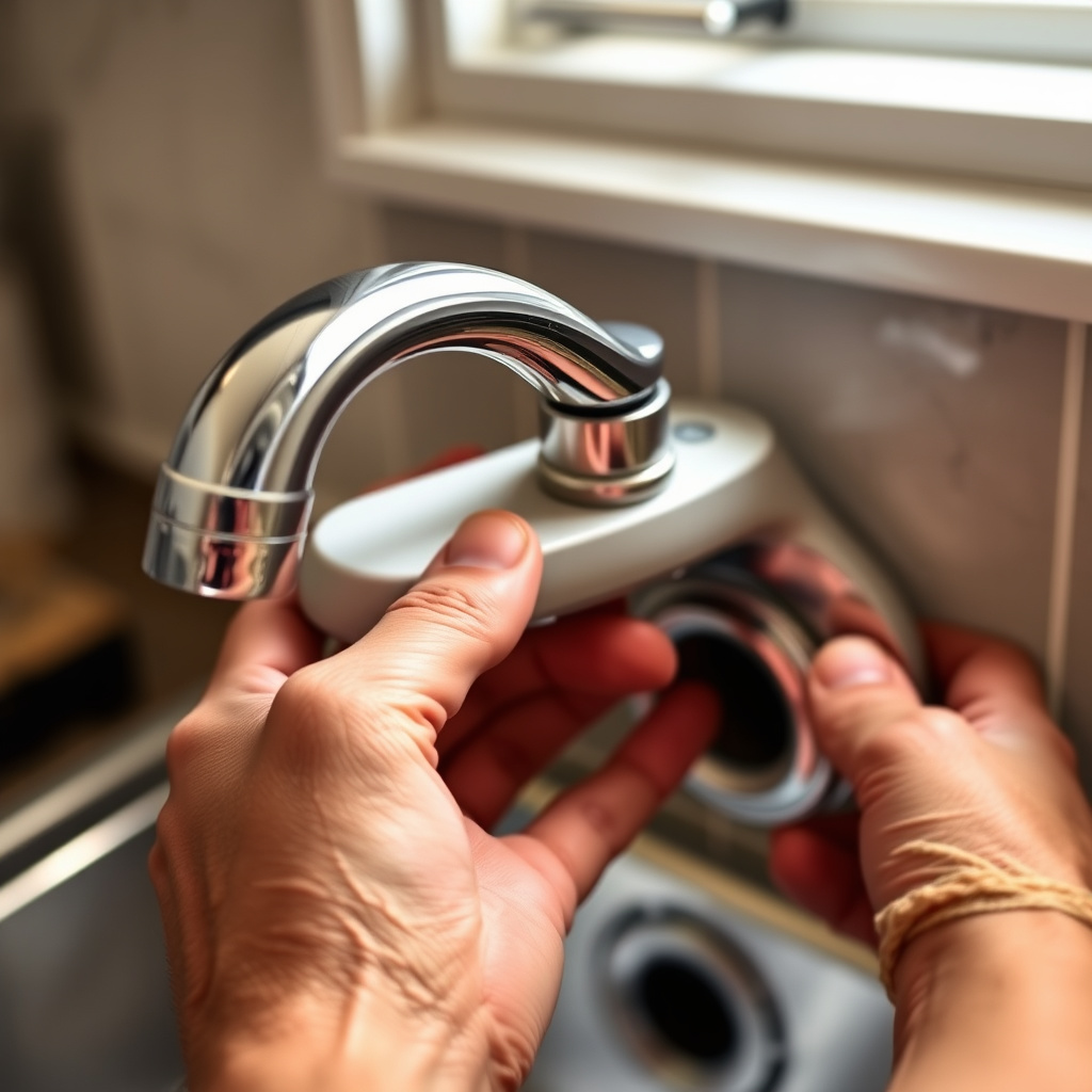 Removing the Faucet and Cleaning Mounting Area