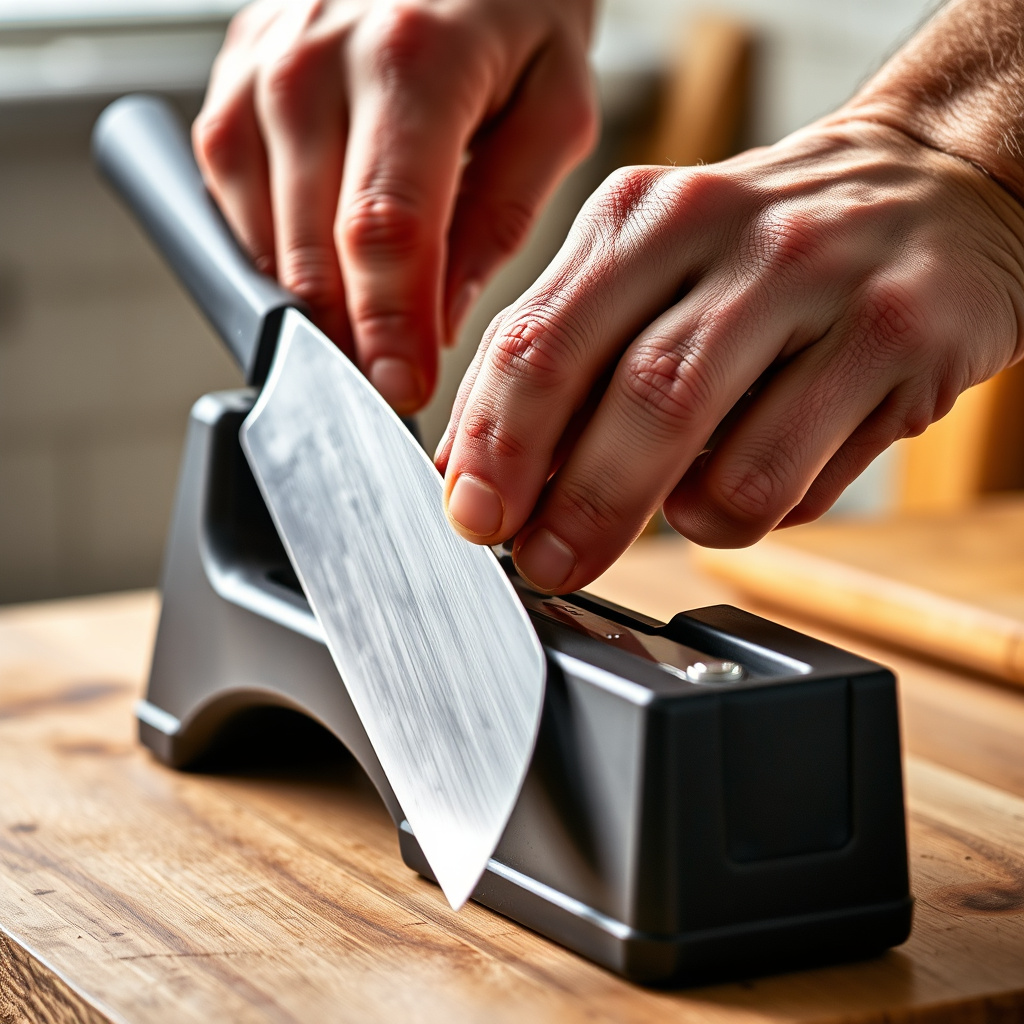 Sharpening with a Manual Sharpener
