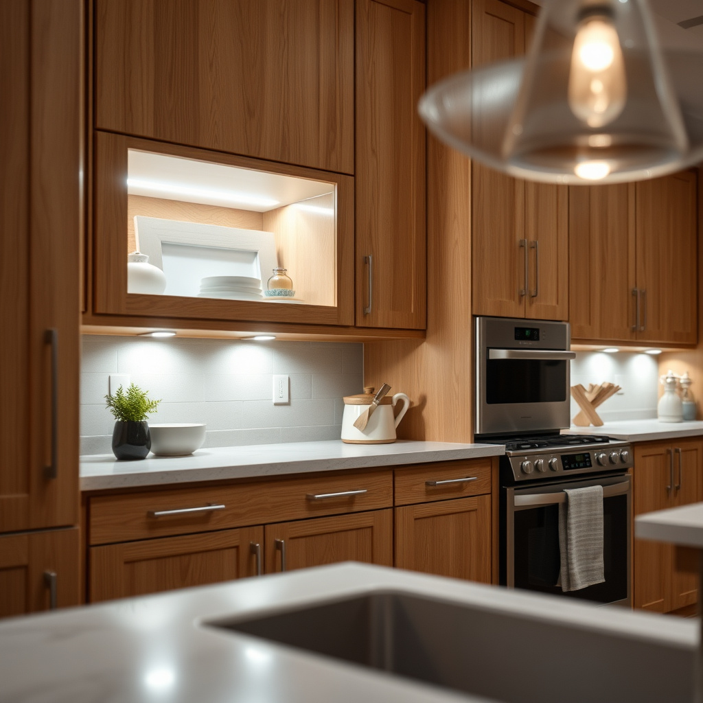 Under-Cabinet Lighting to Accentuate Cabinet Features