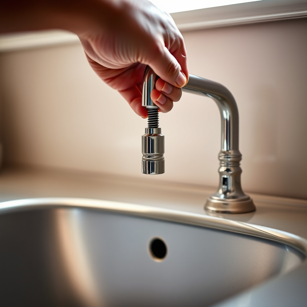 Unscrewing the Faucet from the Sink