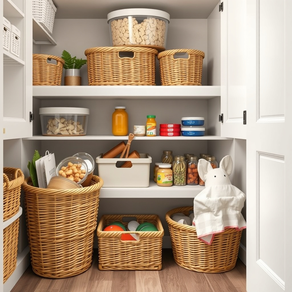 Using Baskets, Bins, and Lazy Susans