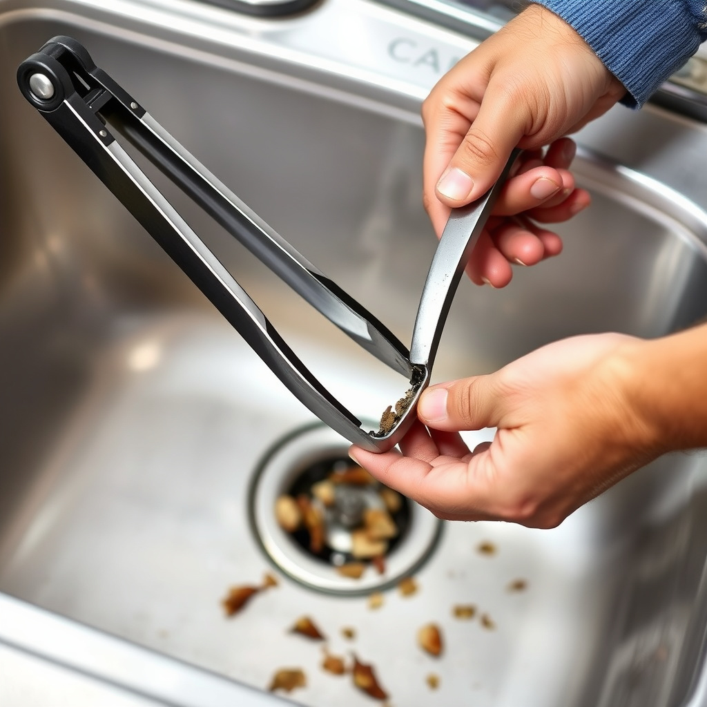 Using Tongs or Pliers to Remove Visible Debris
