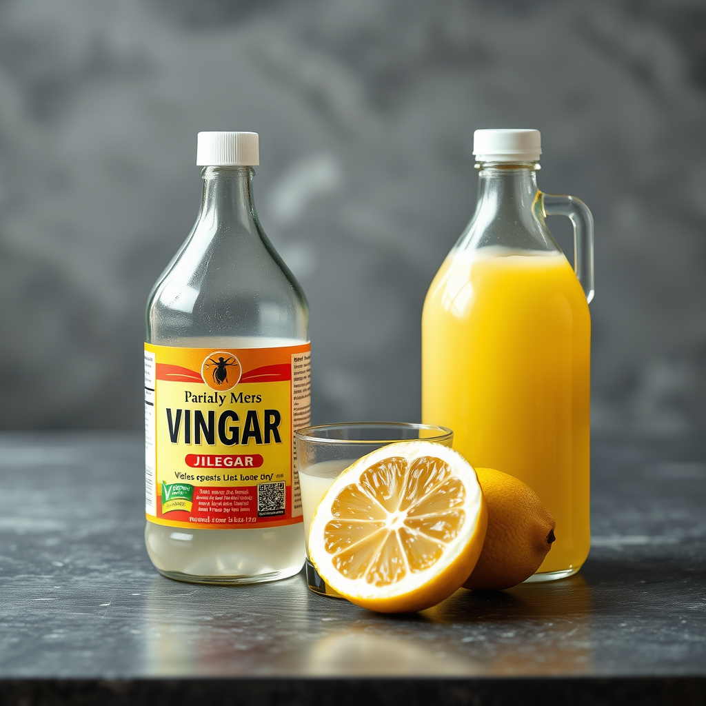Using Vinegar and Lemon Juice