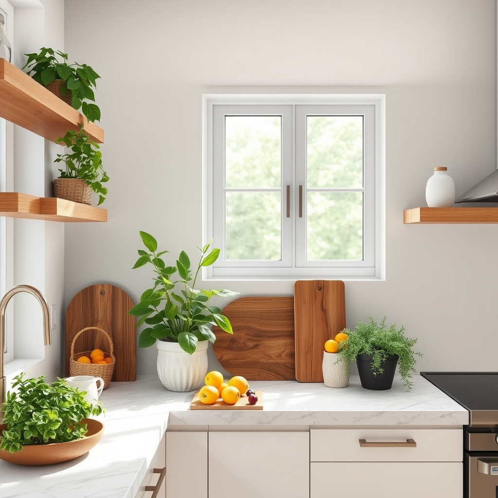 How to Decorate Kitchen Counter Corner for Style and Functionality 4 Incorporating Natural Elements