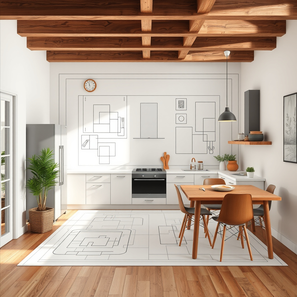 How to Draw a Kitchen: A Step-by-Step Guide for Beginners 3 Laying Out the Floor Plan