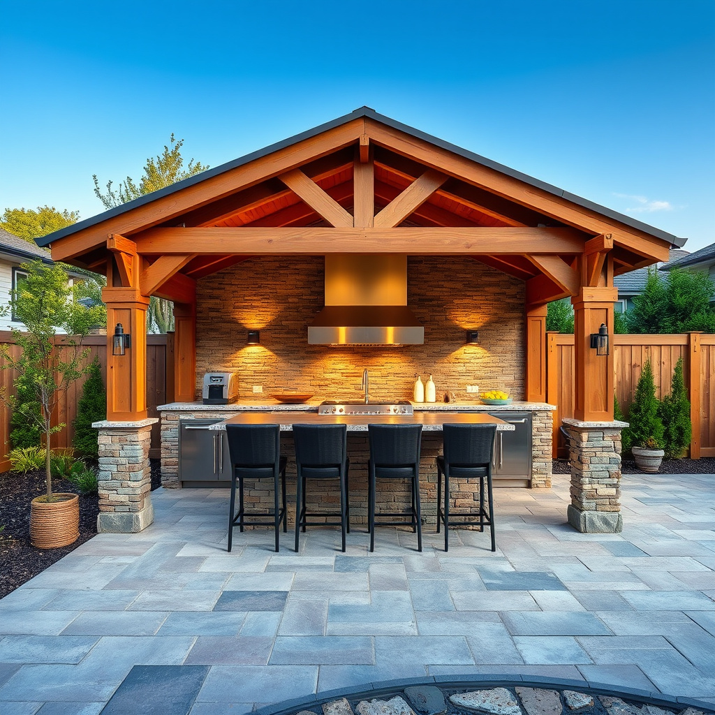 How Much Does an Outdoor Kitchen Cost? A Detailed Price Guide 4 Structural Elements and Materials