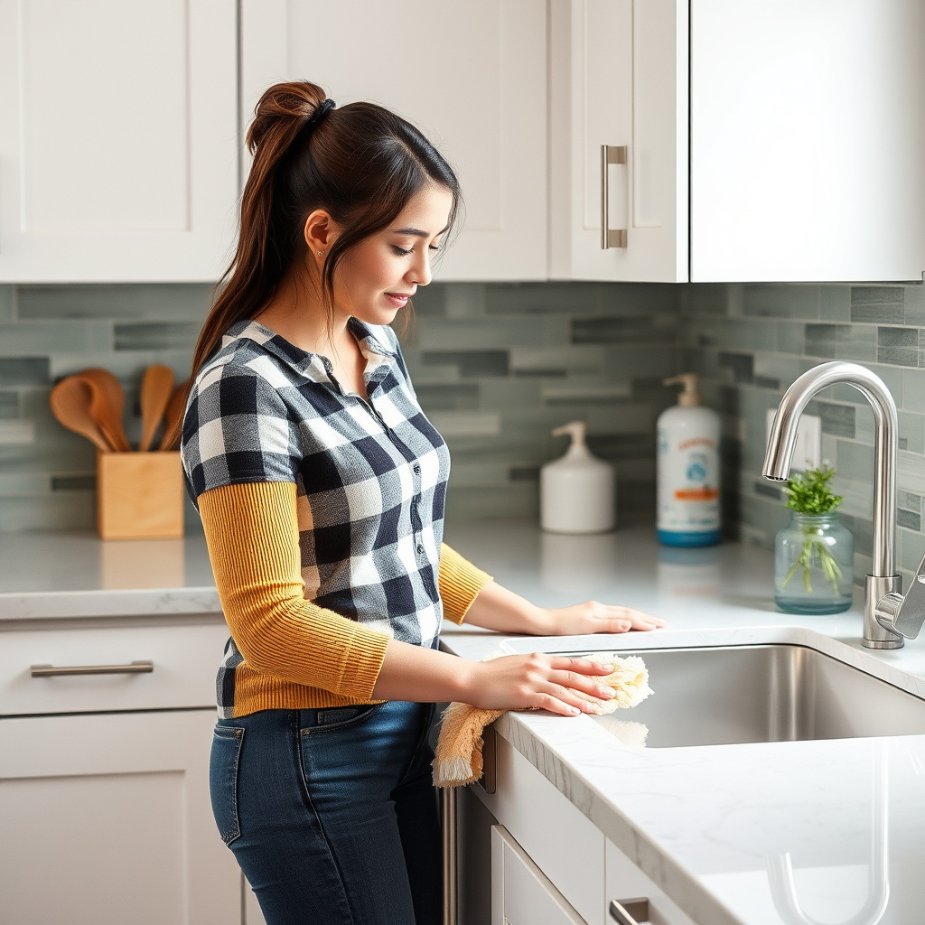 Wiping Down Counters and Backsplashes